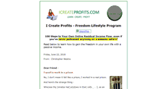 Desktop Screenshot of icreateprofits.com