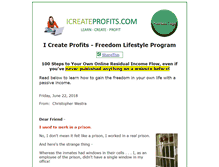 Tablet Screenshot of icreateprofits.com